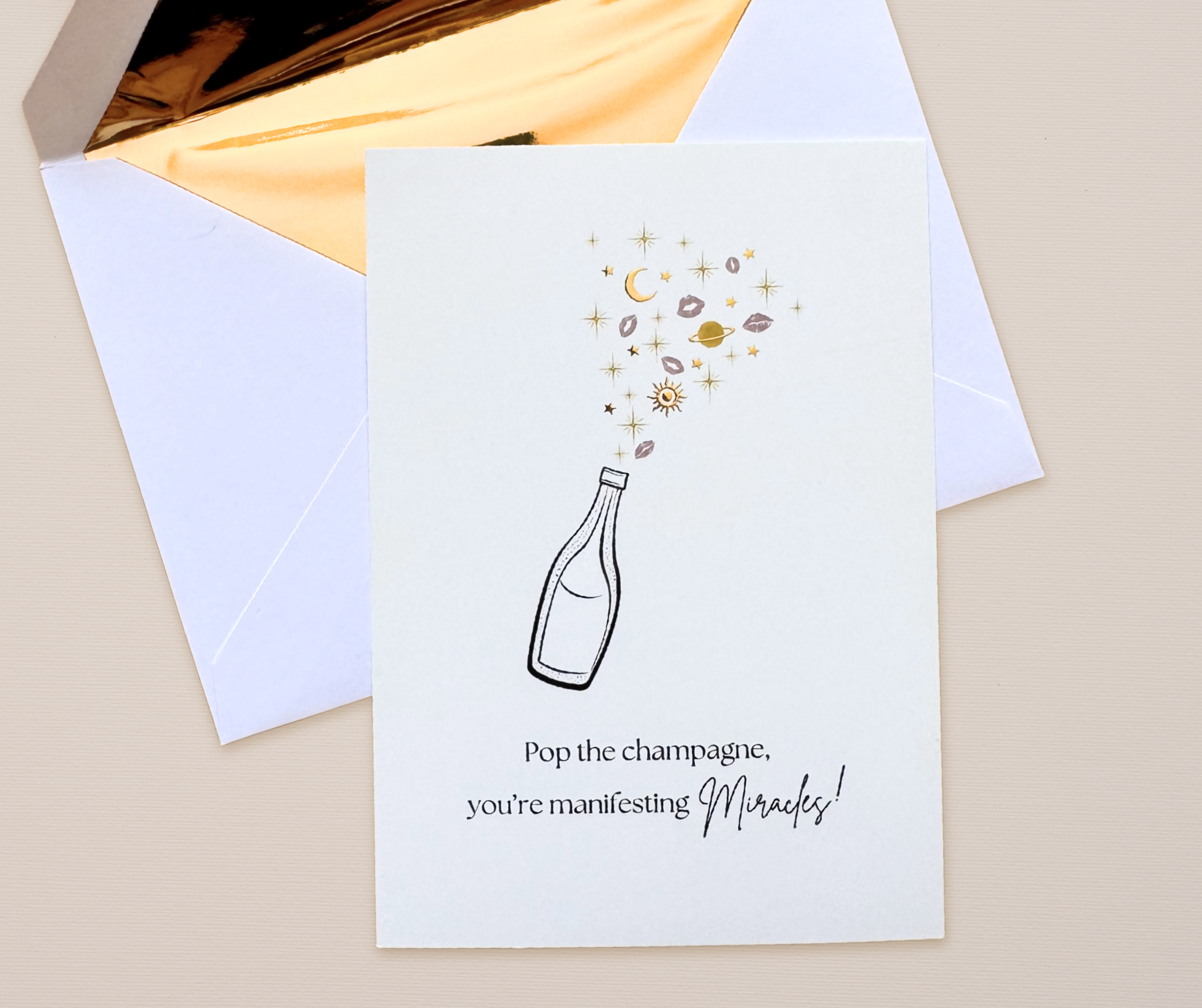 Manifesting Miracles - Postkarte mit Umschlag
